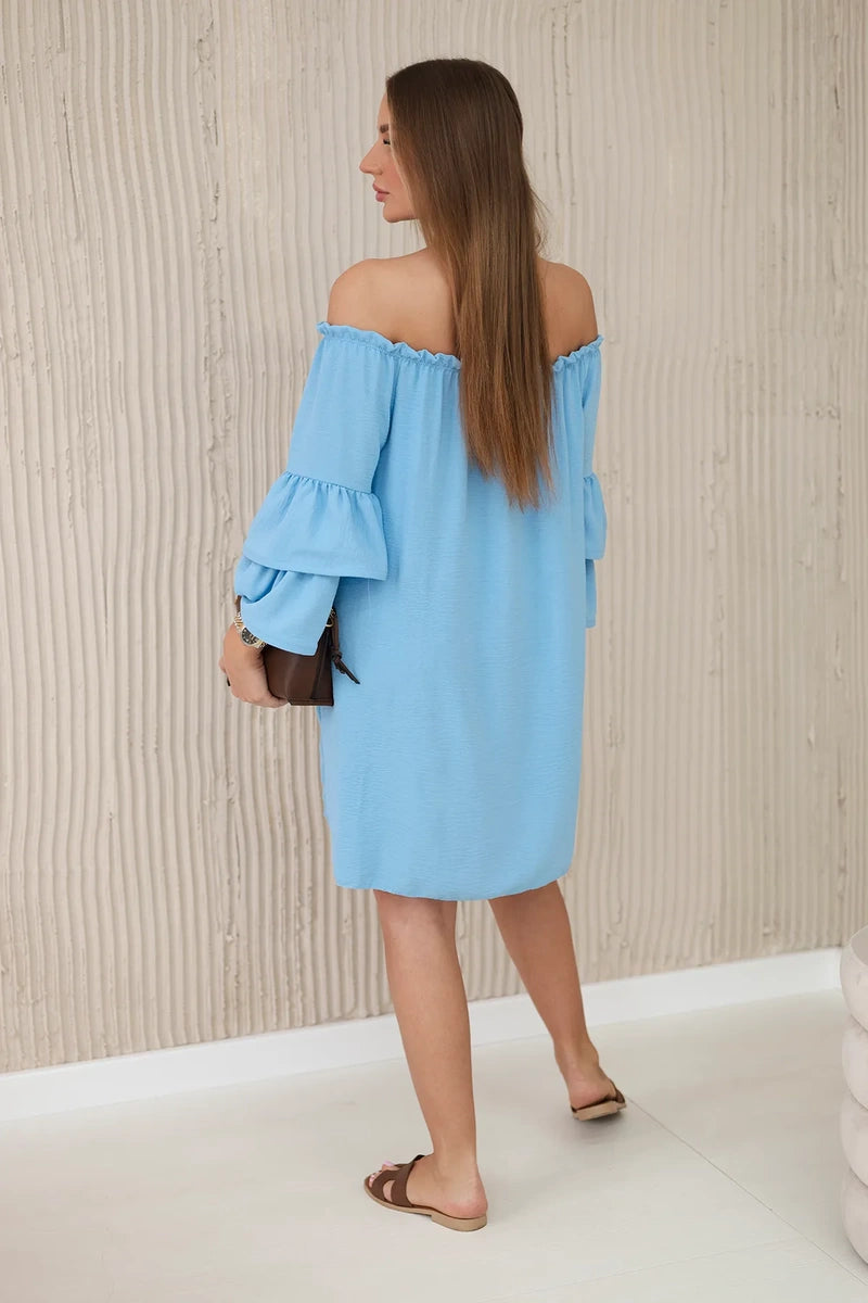 Испанска рокля с волани на ръкава ИТ-23