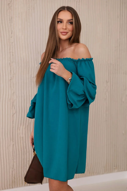 Испанска рокля с волани на ръкава ИТ-23