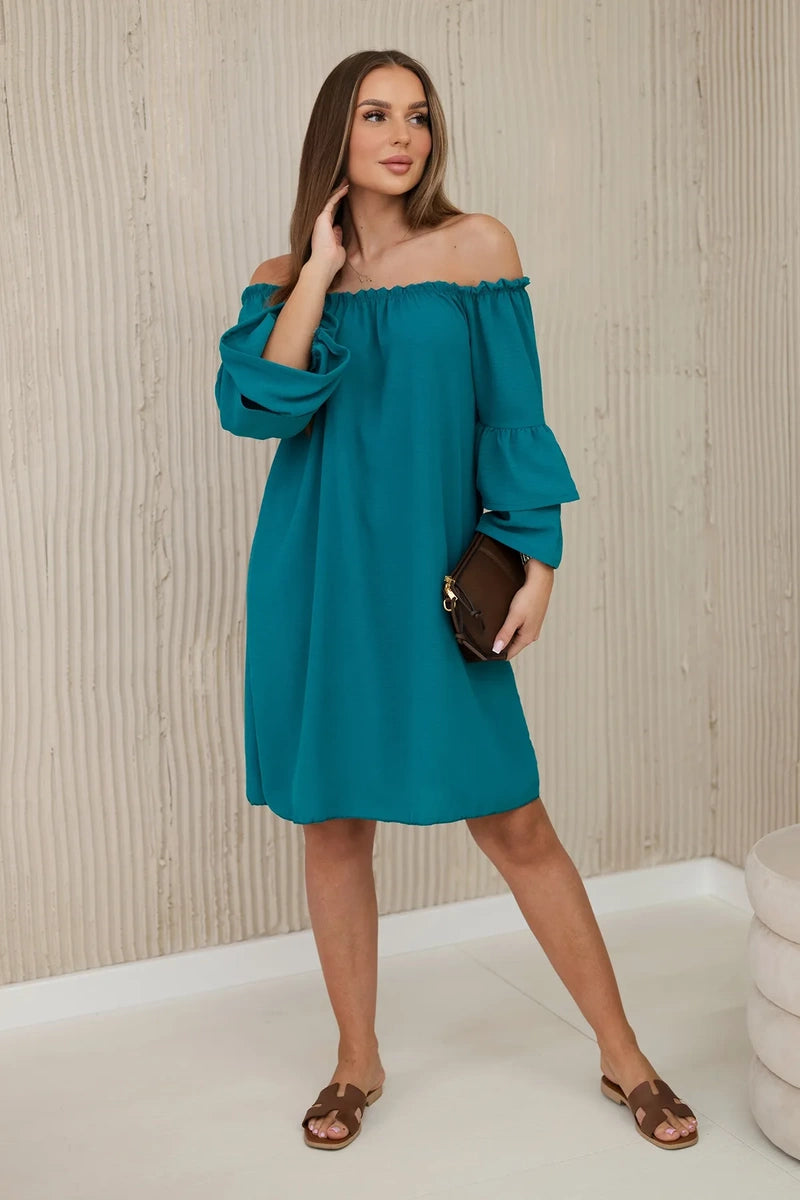 Испанска рокля с волани на ръкава ИТ-23