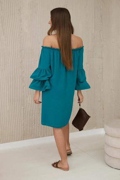 Испанска рокля с волани на ръкава ИТ-23