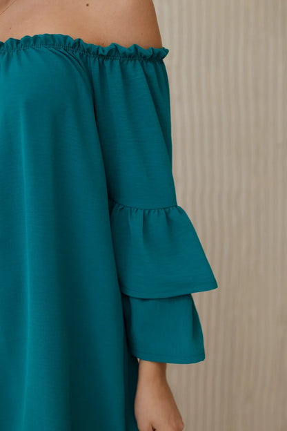 Испанска рокля с волани на ръкава ИТ-23