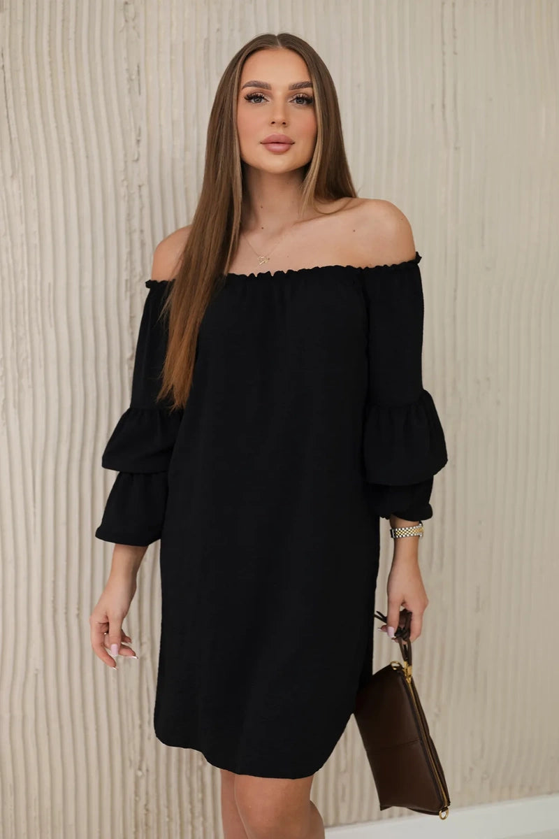 Испанска рокля с волани на ръкава ИТ-23