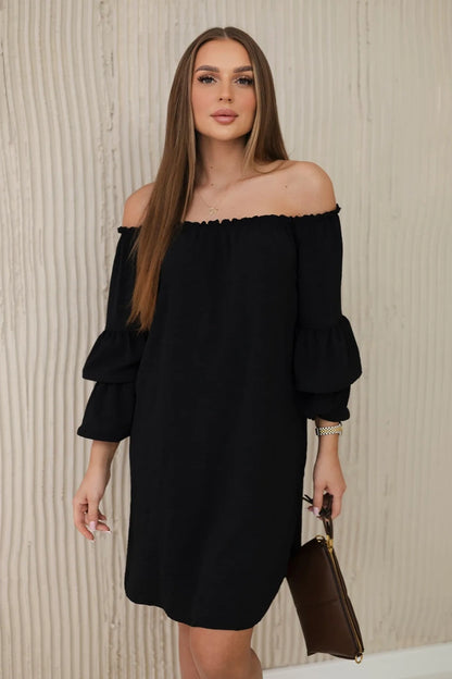 Испанска рокля с волани на ръкава ИТ-23