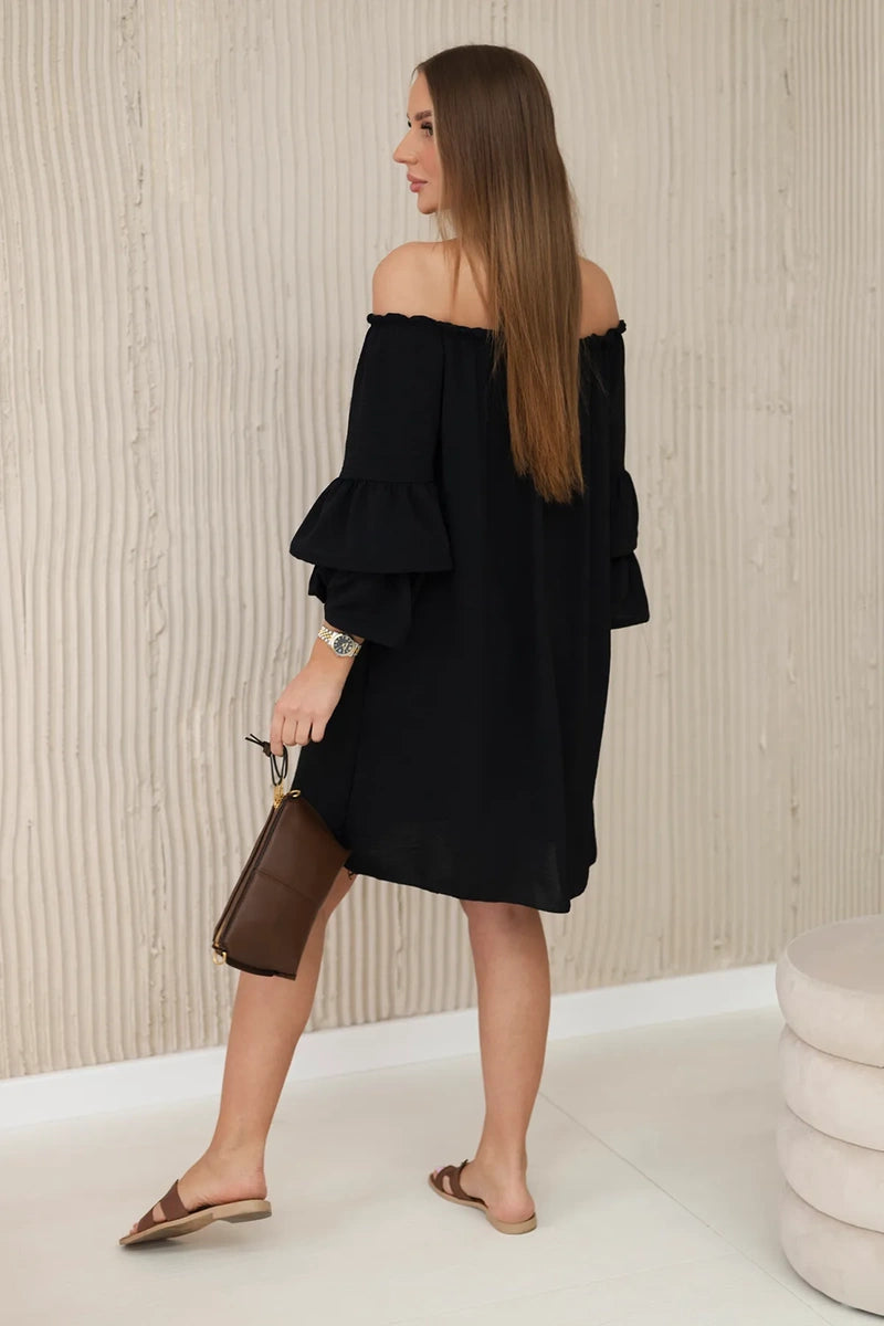 Испанска рокля с волани на ръкава ИТ-23