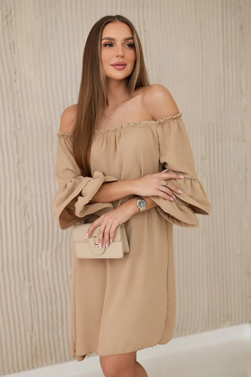 Испанска рокля с волани на ръкава ИТ-23