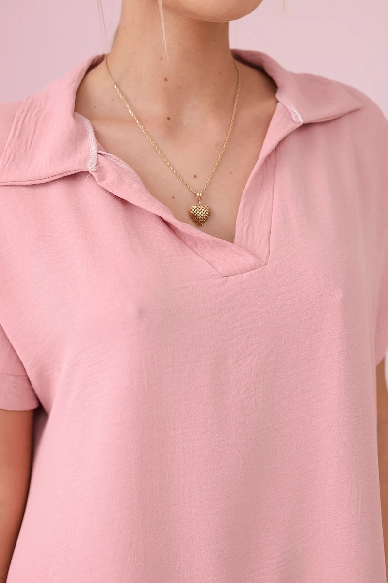 Рокля с V-образно деколте и яка ИТ-33