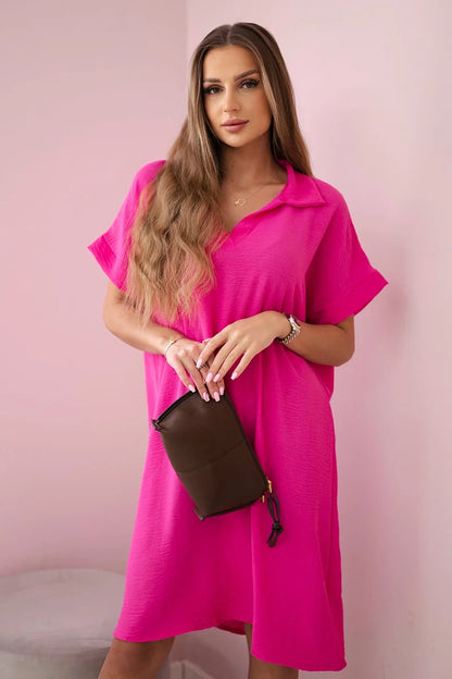 Рокля с V-образно деколте и яка ИТ-33