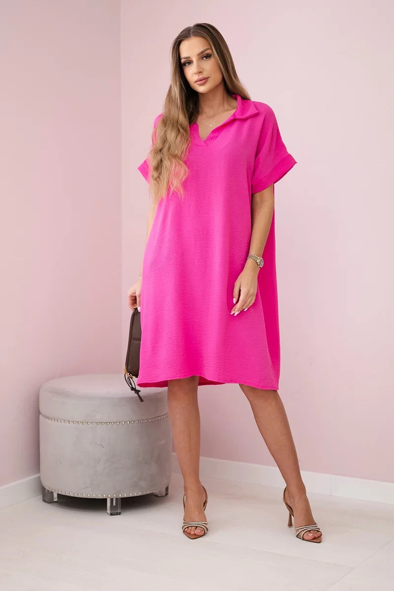 Рокля с V-образно деколте и яка ИТ-33