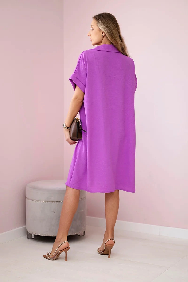 Рокля с V-образно деколте и яка ИТ-33