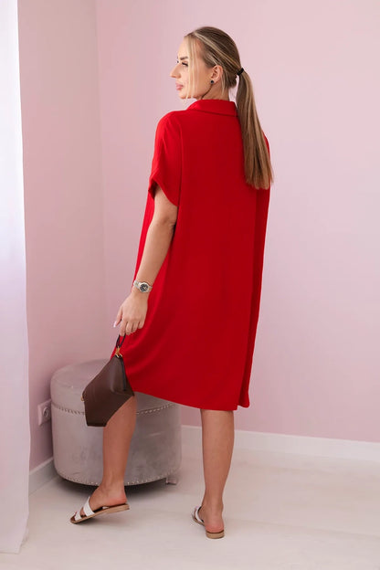 Рокля с V-образно деколте и яка ИТ-33