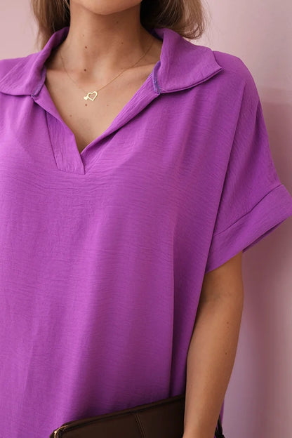 Рокля с V-образно деколте и яка ИТ-33