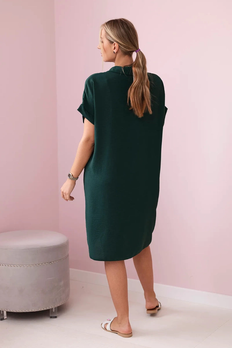 Рокля с V-образно деколте и яка ИТ-33