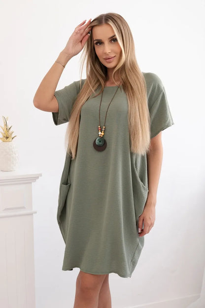 Рокля с джобове и висулка IT-34