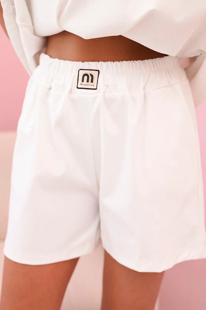 Дамски комплект от блуза с къс ръкав и къси панталонки с ластик ИТ-71