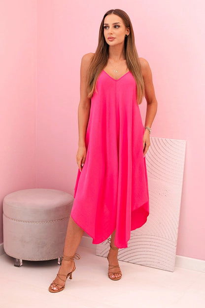 Дамска разкроена рокля с презрамки ИТ-73