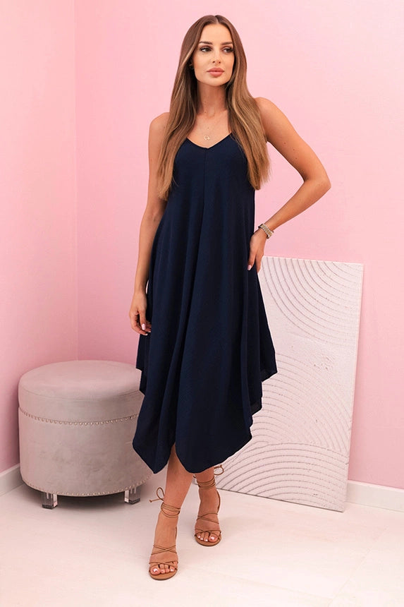 Дамска разкроена рокля с презрамки ИТ-73