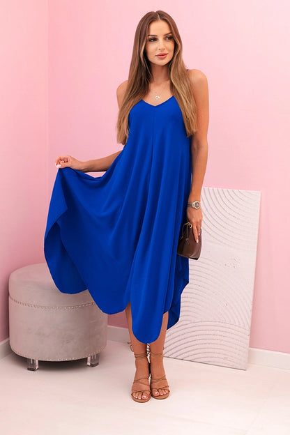 Дамска разкроена рокля с презрамки ИТ-73