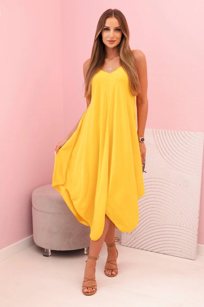 Дамска разкроена рокля с презрамки ИТ-73