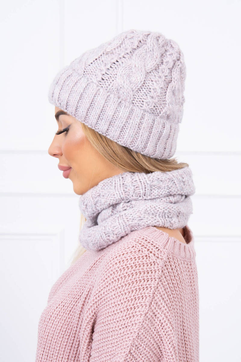 Дамски комплект от шапка с шал K153