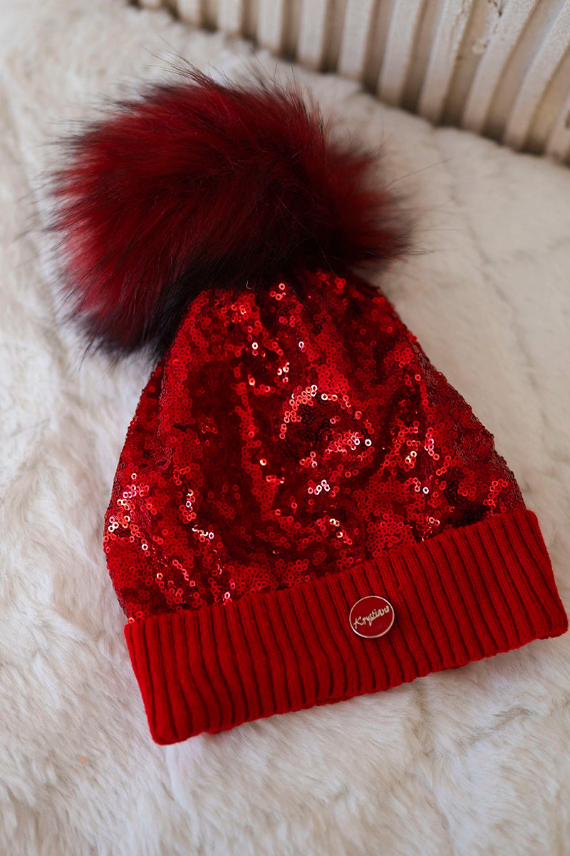 Дамска шапка с пайети K198