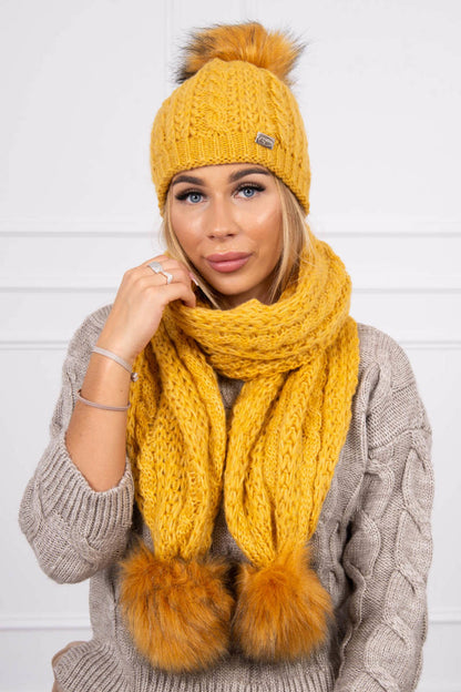 Дамски комплект от шапка с шал K199