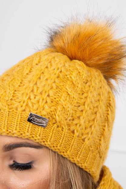 Дамски комплект от шапка с шал K199