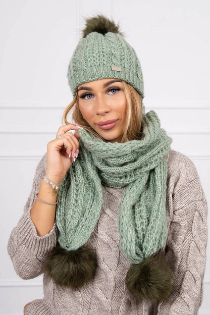 Дамски комплект от шапка с шал K199
