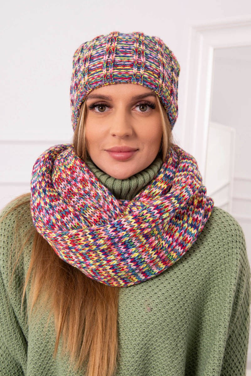 Дамски комплект от шапка с шал Pory Roku K263