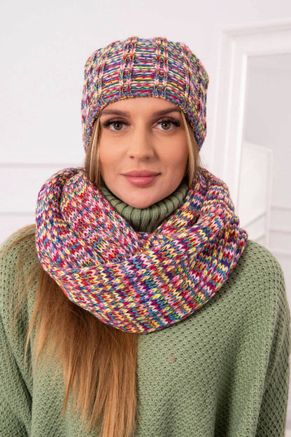Дамски комплект от шапка с шал Pory Roku K263