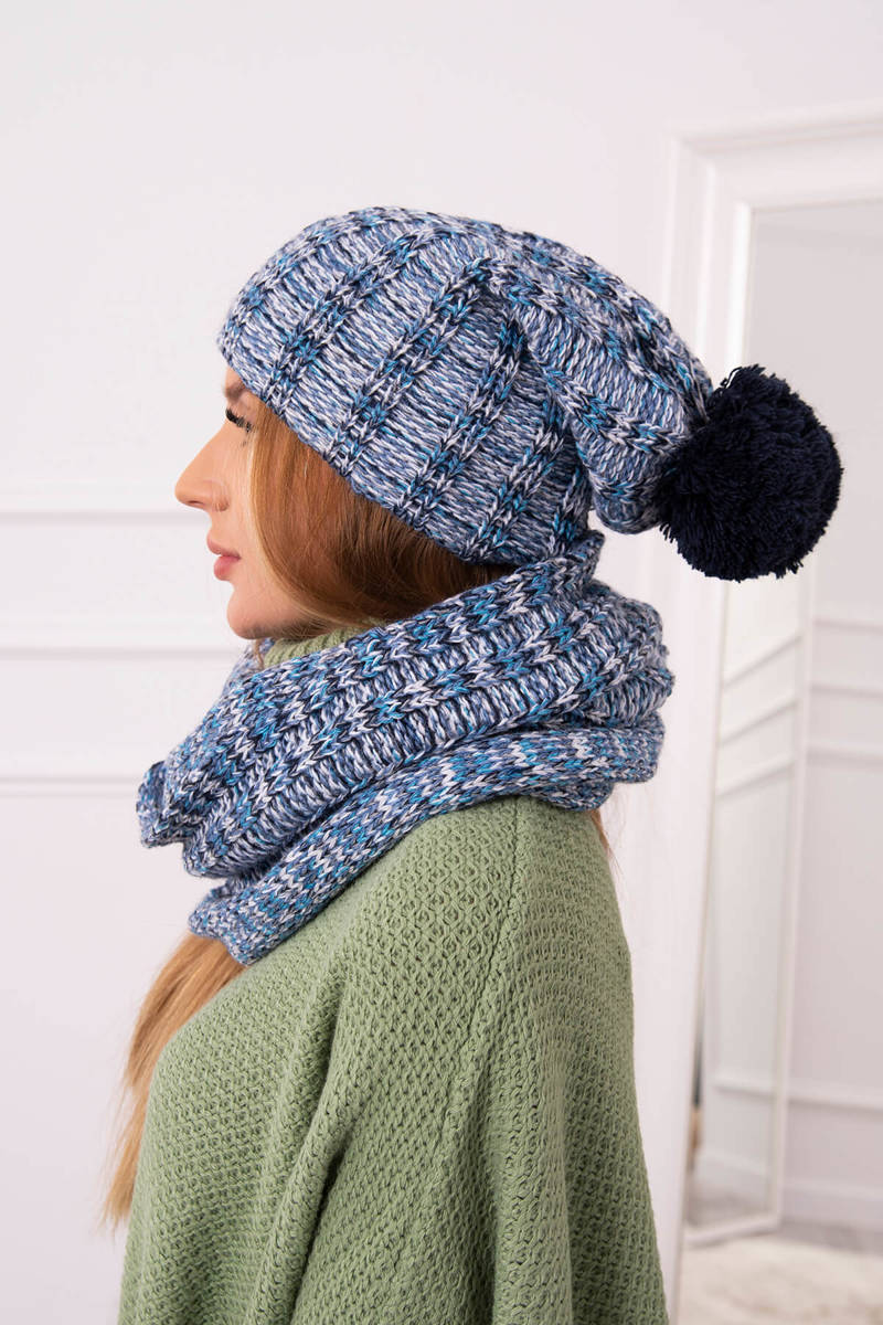 Дамски комплект от шапка с шал Pory Roku K263