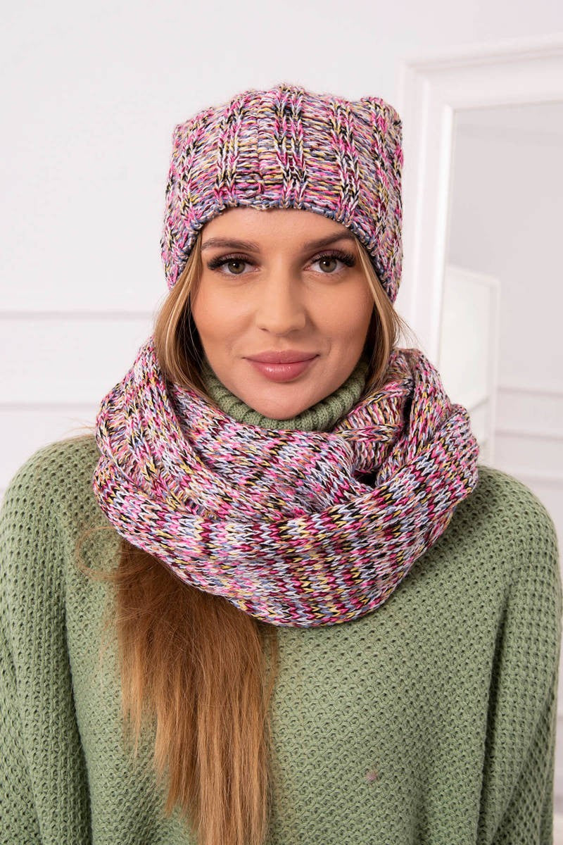 Дамски комплект от шапка с шал Pory Roku K263