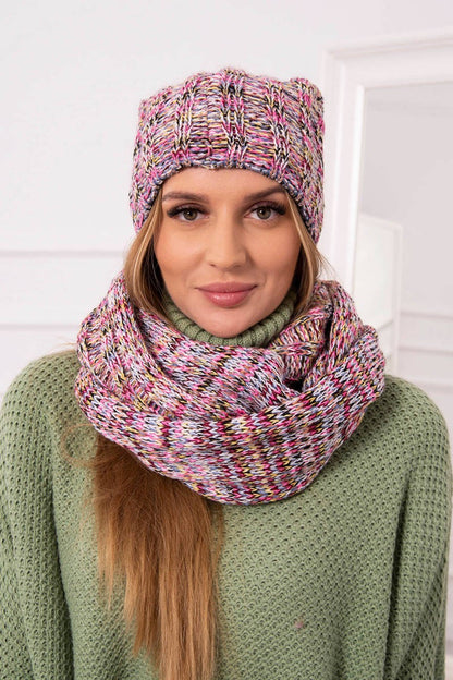Дамски комплект от шапка с шал Pory Roku K263