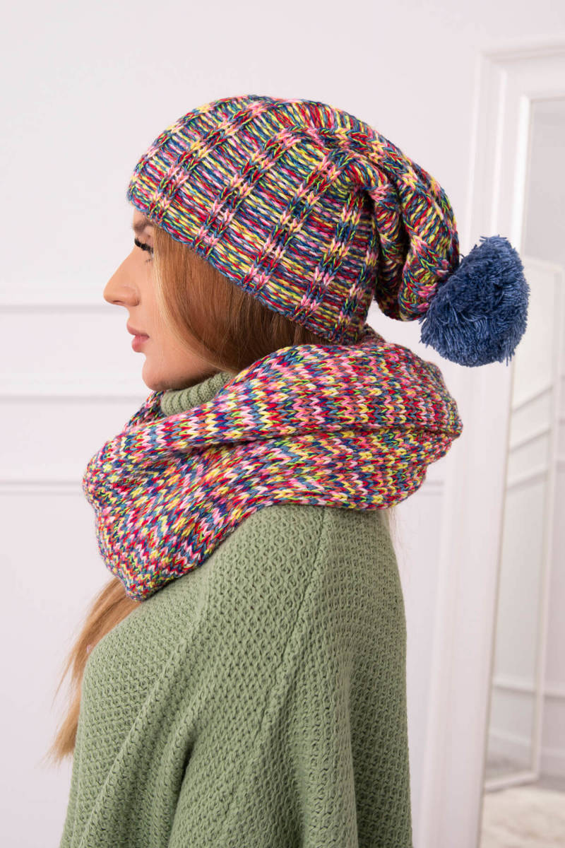 Дамски комплект от шапка с шал Pory Roku K263