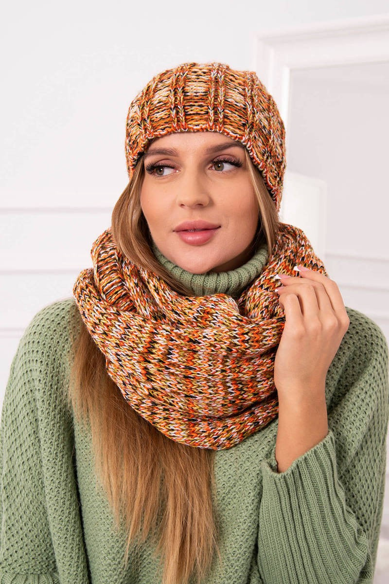 Дамски комплект от шапка с шал Pory Roku K263