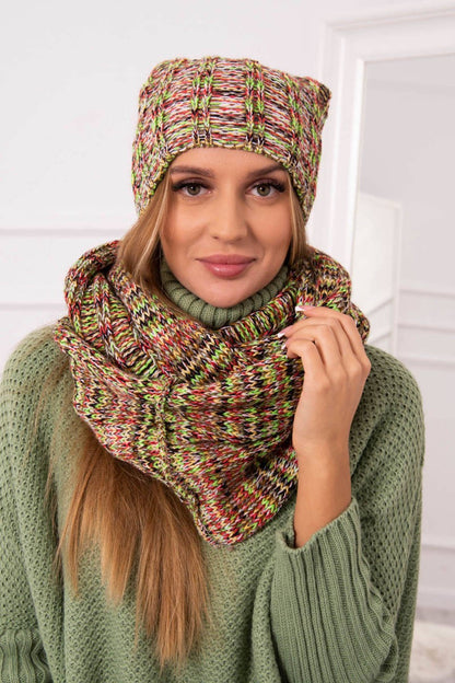 Дамски комплект от шапка с шал Pory Roku K263