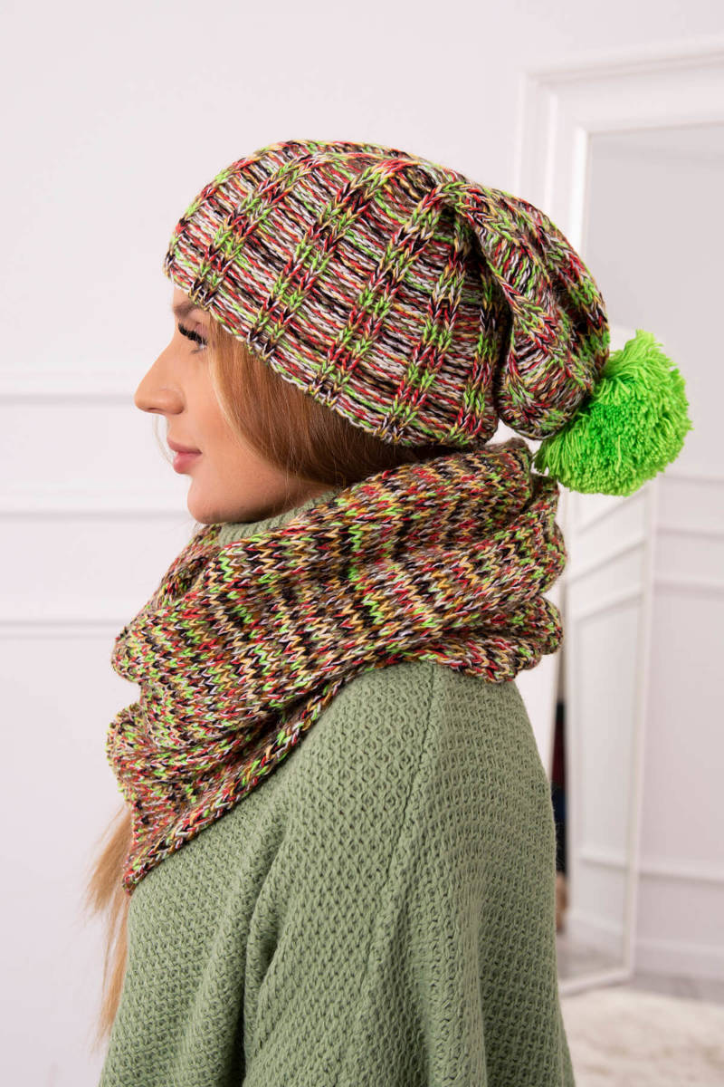 Дамски комплект от шапка с шал Pory Roku K263