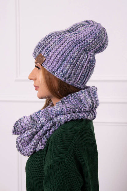 Дамски комплект от поларена шапка с шал Wiwiana K273