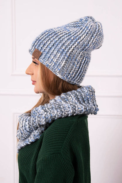 Дамски комплект от поларена шапка с шал Wiwiana K273