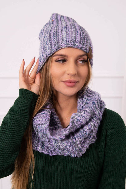 Дамски комплект от поларена шапка с шал Wiwiana K273