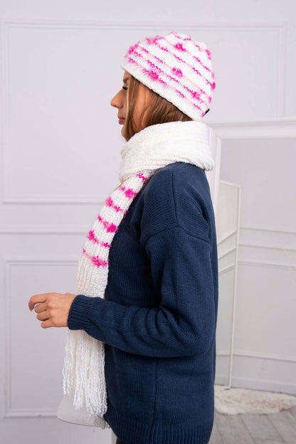 Дамски комплект от шапка с шал Аника K304