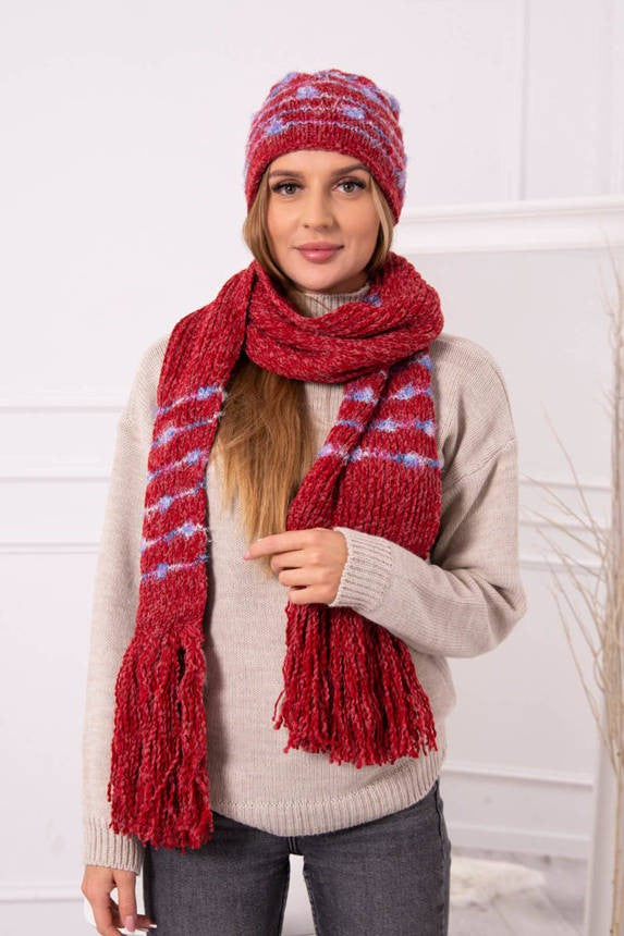 Дамски комплект от шапка с шал Аника K304