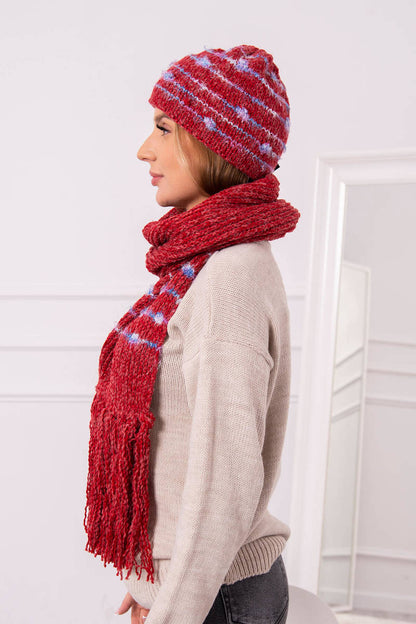 Дамски комплект от шапка с шал Аника K304