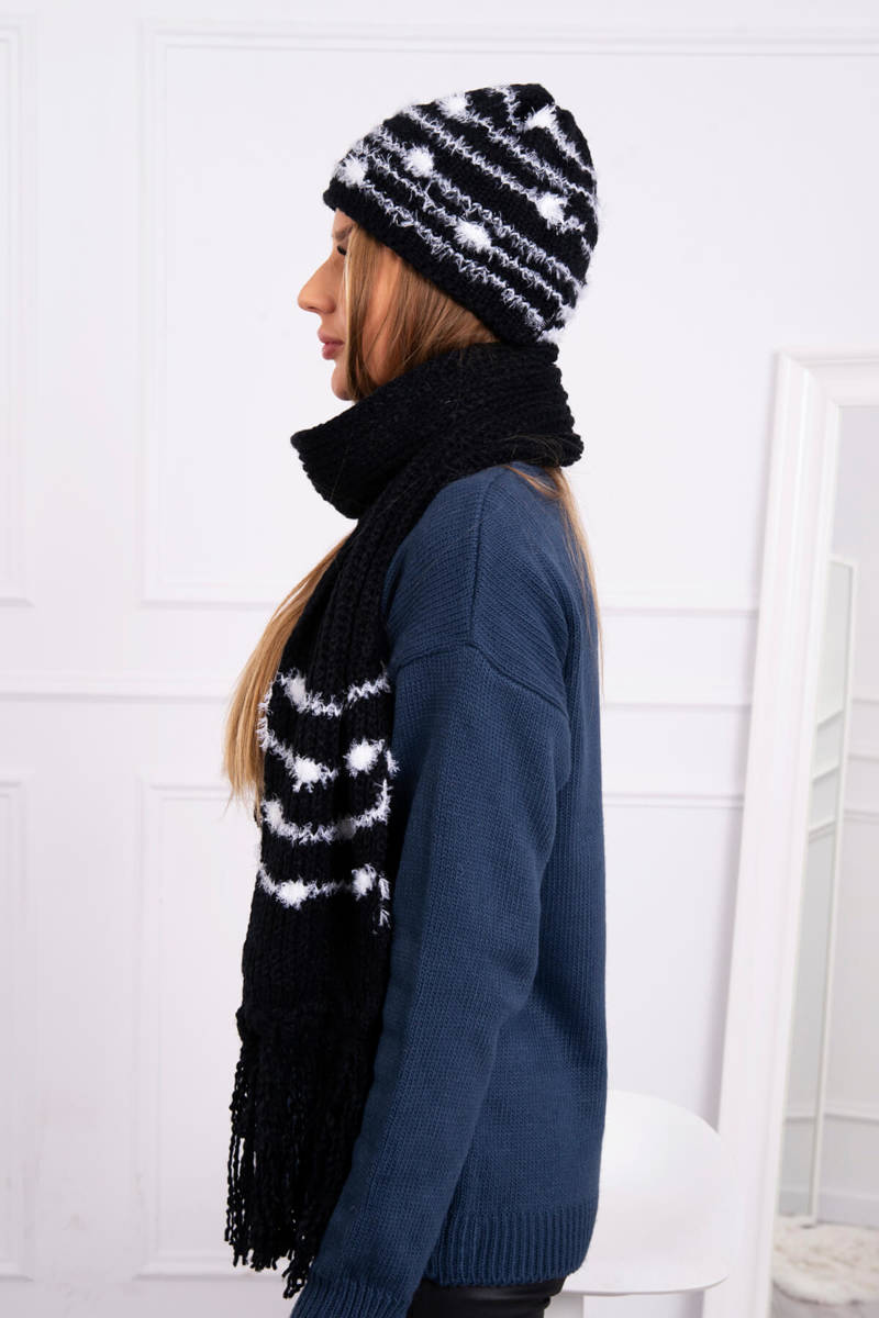 Дамски комплект от шапка с шал Аника K304