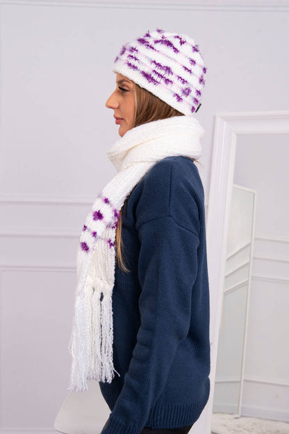 Дамски комплект от шапка с шал Аника K304