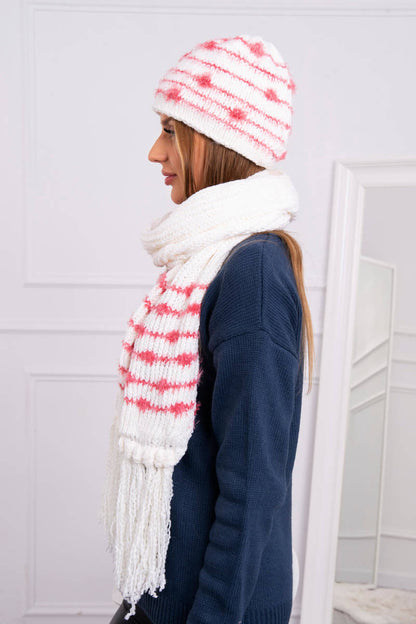 Дамски комплект от шапка с шал Аника K304