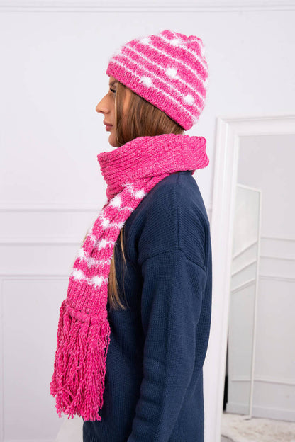 Дамски комплект от шапка с шал Аника K304