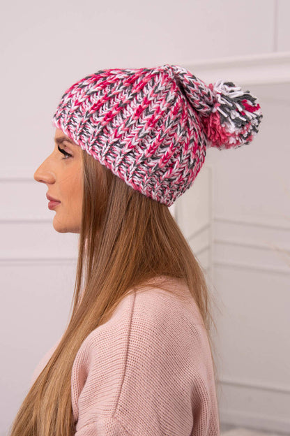 Шапка с помпон Мария K335