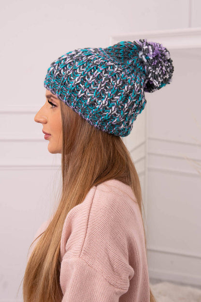 Шапка с помпон Мария K335