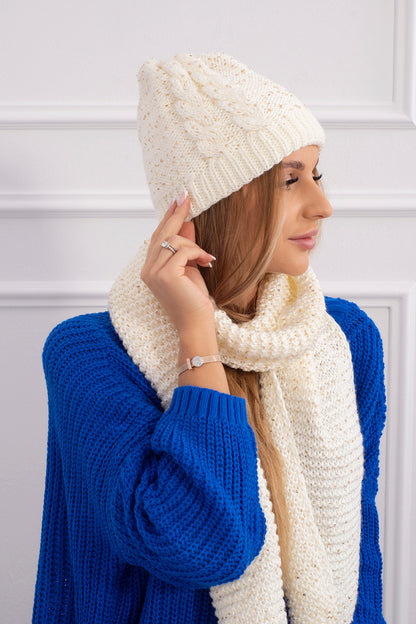 Дамски комплект от шапка с шал Jowita K360