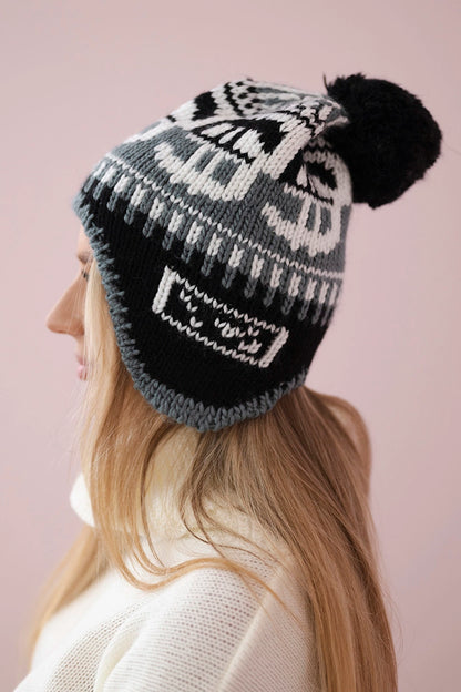 Шапка с помпон Rosa K368